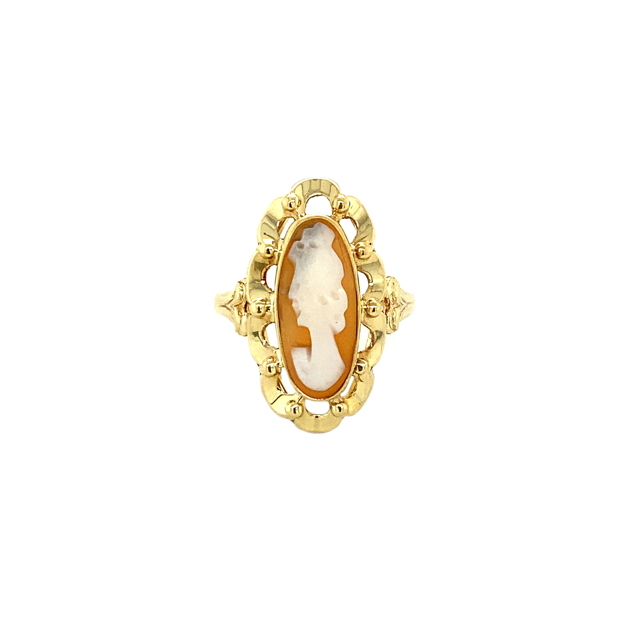 Vintage 14K Gold Ring with Cameo